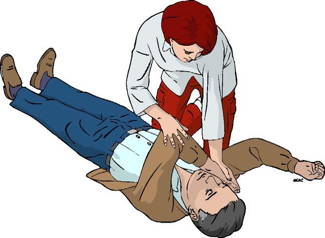 Keep the face downward to allow fluids to go out. Foreign-body airway obstruction (choking) Fig. 2.14.