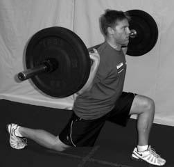 critical to sport, the split squat should be 80-90% of the back squat Works predominately gluts and quads supplemental ham work must be done because back is kept vertical throughout the lift there is