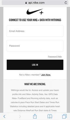 5. Tap Link with Nike+ FuelBand. 6. Log in to your Nike+ account and follow the instructions.