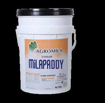 MİLAPADDY 15.0.5+zn It is enriched with nitrogen, potassium, and zinc nutrients needed during the critical developmental phases of the plant (root formation, tillering, bolting, and grain formation).