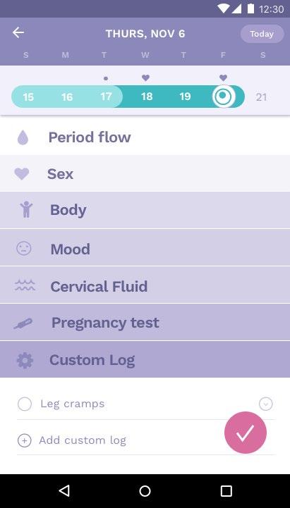 Make sure you always log your period in order for Ava to work properly.