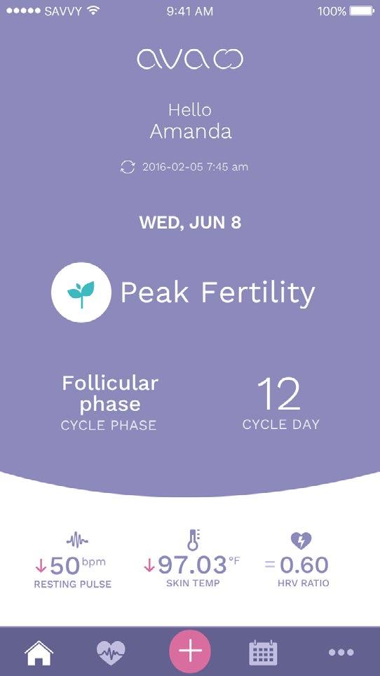 Using the app 9 Events Predicted ovulation Recorded sex Shading Menstruation 0 Predicted