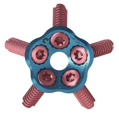 The Flower Four Corner Fusion Plate combines fast and efficient joint stabilization, bone graft visualization, and a low profile for ease of use.