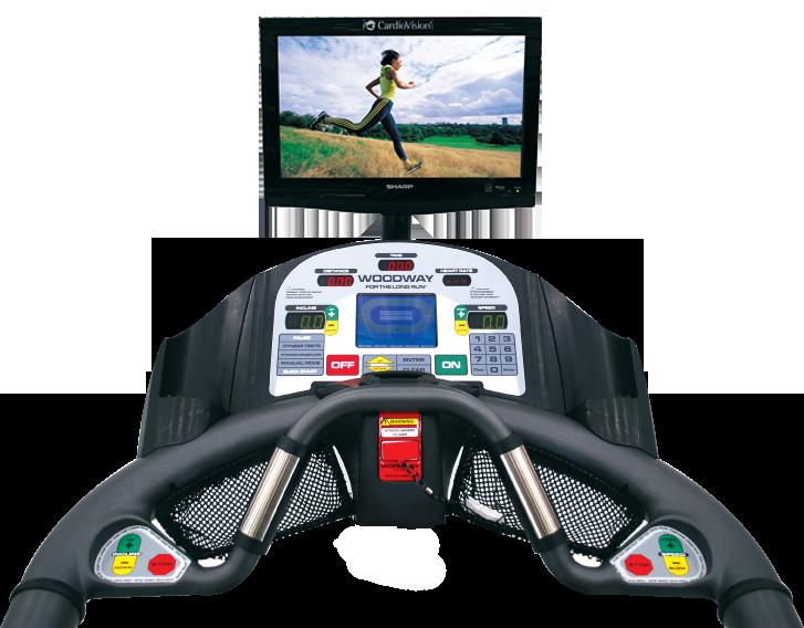calories, time, pace, heart rate & METs) HDTV DISPLAY (MODELS: MERCURY & PATH) 19 LCD HDTV Convenient treadmill mounted remote control 16:9 Aspect Ratio