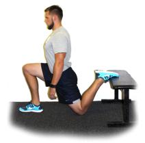 Quads -Place one leg behind you propped on a bench.
