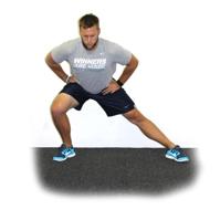 Calves -Standing a few feet away from a wall push your hands into