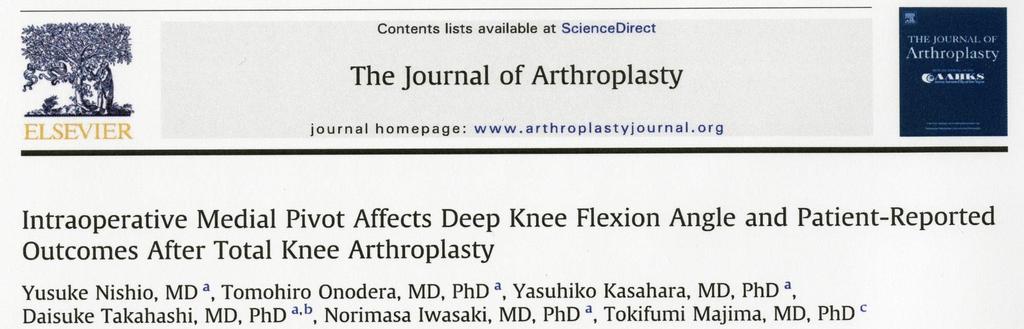 Clinical Results Correlates with Kinematics Kinematic patterns after conventional TKA impact the clinical results.