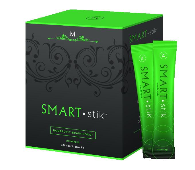 BRAIN BOOSTER Get more done with M s SMART stik. From morning til night, boost creativity, focus and overall cognitive potential with safe, proven nootropic ingredients.