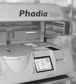 function on Phadia 250 for immediate testing of emergency samples overnight runs possible detailed documentation of results (patient or requester specific) Phadia up to 46 determinations in