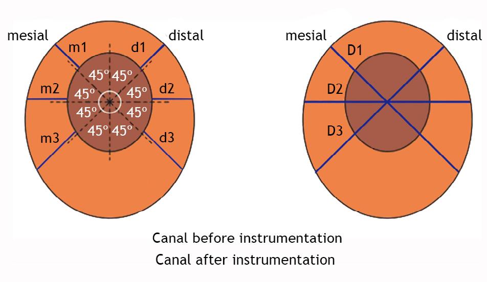 Computed tomography evaluation of rotary systems on the root canal transportation and centering ability Table 1.