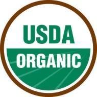 USDA LOGO : - The USDA logo can be used on all products certified according to the US/Canada equivalency agreement containing 95% or more organic content.