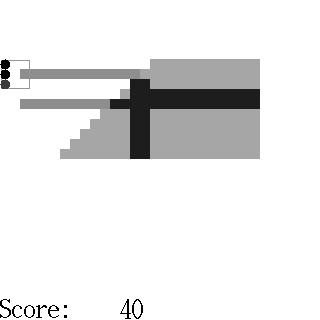 Figure 4: The best individual of the 1000th generation in the trial 1: Showing the movement patterns when the first object is found.