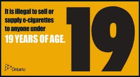 Identification Sign: If you sell e-cigarettes, you must ask to see approved valid government-issued I.D. from anyone who appears to be under the age of 25.