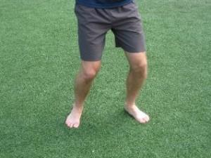 (side (left) pointer end) (side (right) pointer end) The frontal-plane and rotational movement of the knee during the knee