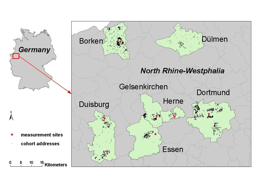Cohort study in North Rhine-Westphalia Women age 50-59 were recruited between 1985 and 1994 Follow-up until
