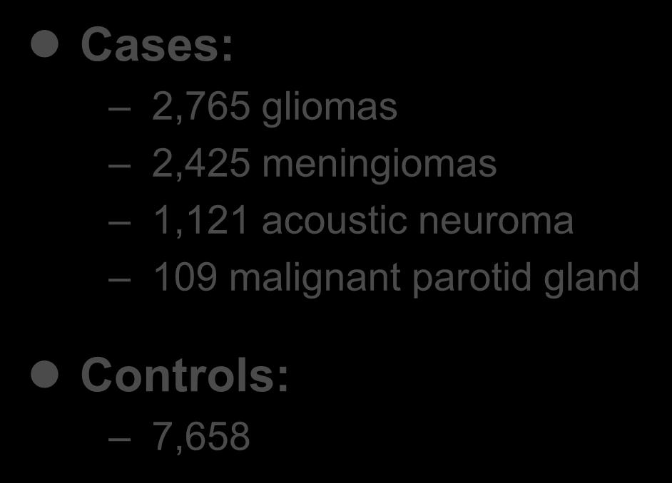 meningiomas 1,121 acoustic neuroma