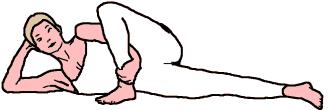 Pull the leg long out of the hip. 9. MAT - SIDE KICK SERIES - INNER THIGH LIFT AND CIRCLES REPS:5-8 SET UP: Maintain side position.