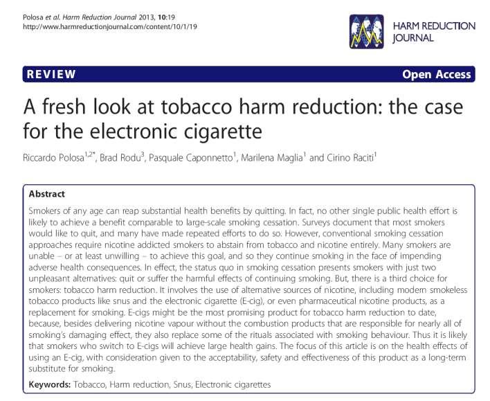Tobacco harm reduction (THR), the substitution of low-risk nicotine containing 