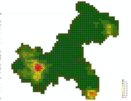 Simulation of HIV/AIDS distribution using GIS based cellular automata model Cases collected during 1995-2000, 1995-2001 and 1995-2002 were analysed as initial values.