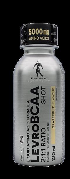 LevroBCAA Shot Regenerate, Replenish, Grow! The professional BCAA shot you can count on! LevroBCAA Shot is a product delivering as much as 5000 mg BCAA in one, ready to drink ampoule.