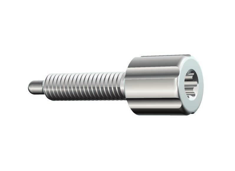 Introduce the glenosphere jackscrew into the threaded hole at the top of the glenosphere.