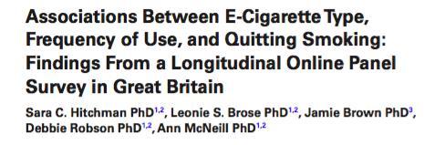 Prospective cohort study Great Britain (Hitchman et al.