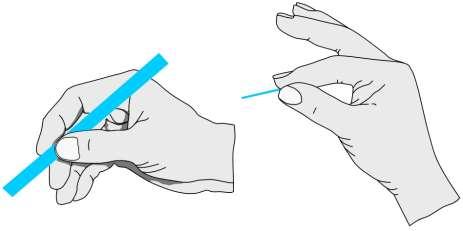 fingers Tip to tip prehension Similar to pad to pad but requires