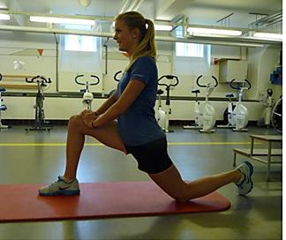 Static stretching standing position.