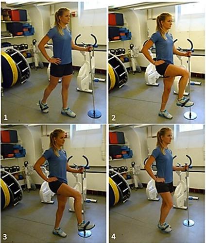Figure S23. Dynamic leg extension standing position as explosive kicks.