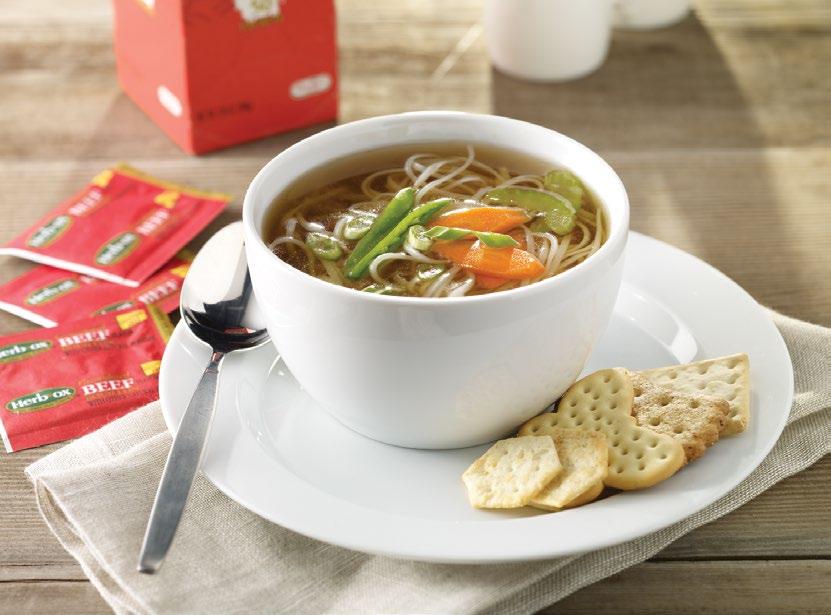 MODIFIED DIETS HERB-OX Broths Serve as a beverage, soup or a seasoning your meals. Suitable a wide range of diets including clear liquid, sodium restricted and additional protein requirements.