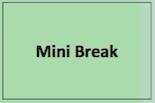 Mini Break Obvious stop from task. Away from core task Still in work environment.