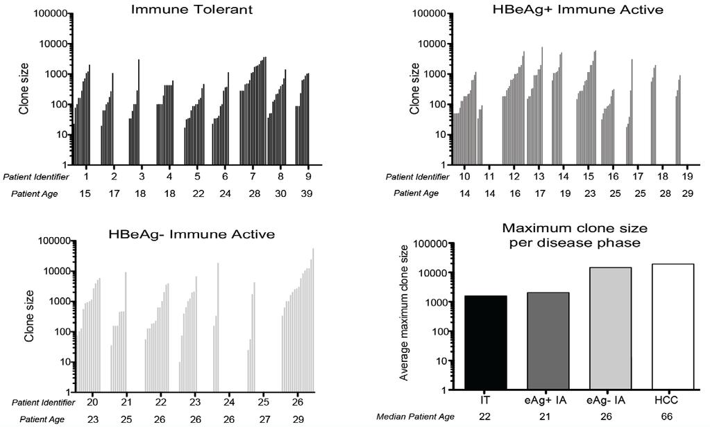 Clonal hepatocyte expansion in immune tolerant