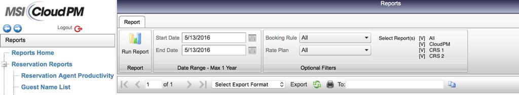 Booking Rules Report The CloudPM Booking Rules Report will retain the existing format for displaying Booking Rules entered.