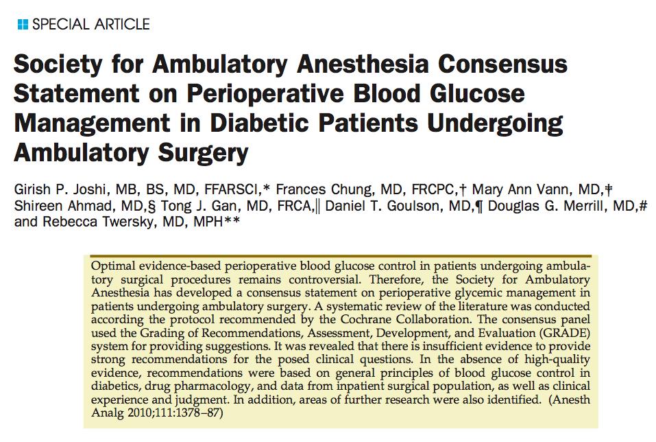 Patients For Is there a preoperative blood glucose level above which one should postpone elective surgery?