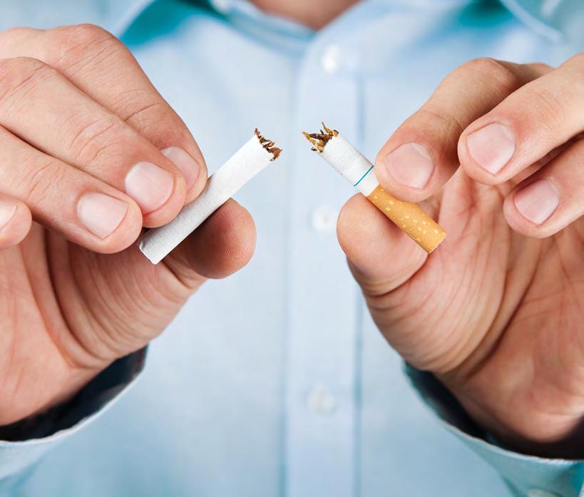 Smoking Quitting smoking may reduce the risk of dying from prostate cancer, and reduces the risk of dying from any cause.