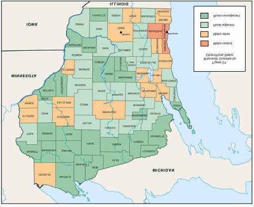 Appendix D: Counties by Urban/Rural Status- Metro-central Metro-other Rural adjacent Rural nonadjacent Milwaukee Ozaukee Waukesha Brown Calumet Chippewa Dane Douglas Eau Claire Kenosha La Crosse