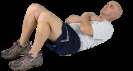 Position 2 Slowly contract your abdominals, bringing your shoulder blades about one or two inches off the