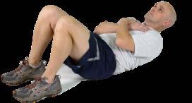 LEVEL 1 Crunch [20 repetitions] Position 1 Lie down on the floor on your back and bend your knees,