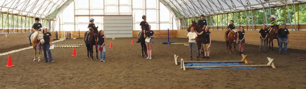 THE TEEN ELEMENT Teenagers from area schools who have been identified as at-risk act as aides (four to five aides per session) for each eight weeks of VHAT s therapeutic horsemanship program to build
