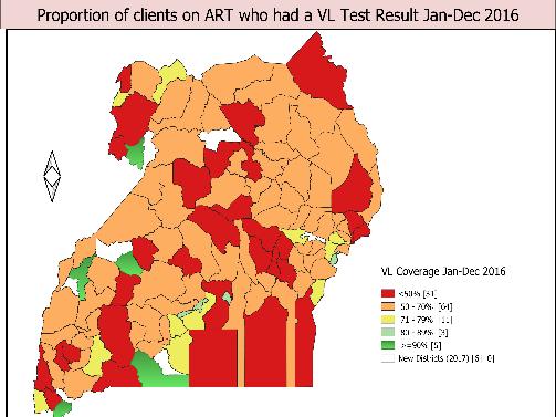 ** Arua data now routinely integrated at CPHL **Kyotera in red due to recent break off from Rakai (most VL
