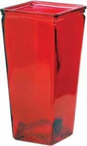 32/cs DB000-85074-RE 8 Utility Vase [8 tall, 3 opening] YS202, Red