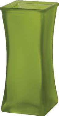 24/cs DB000-85154-FGR 9 Utility Rectangle Vase [9 tall, 4.75 opening] YS224, Frost Green 12 pk, $3.49/pc, $41.