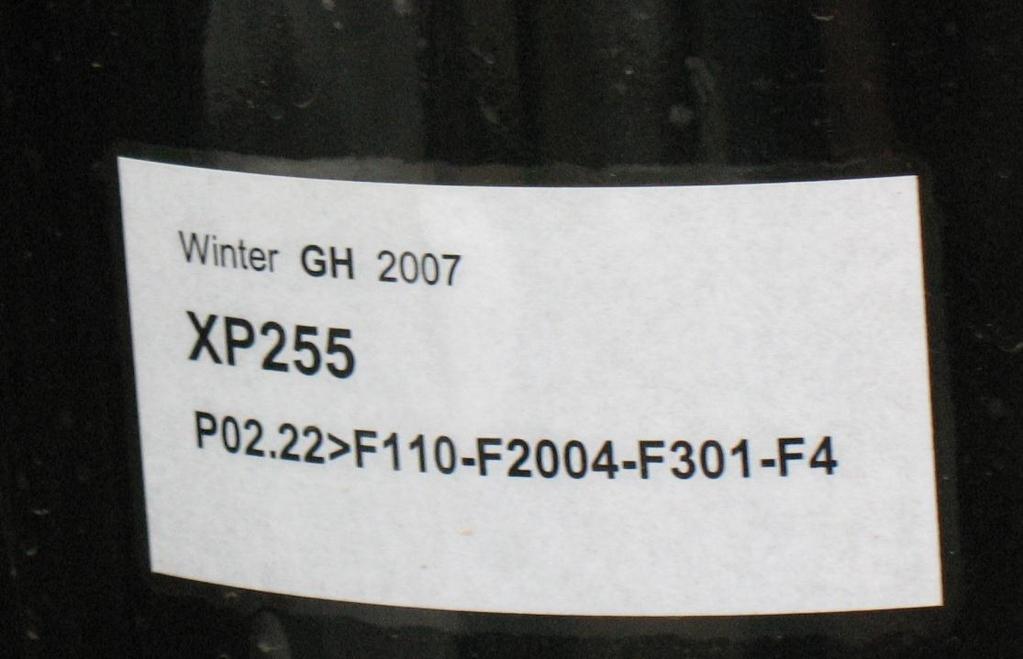 The label for each pot contains