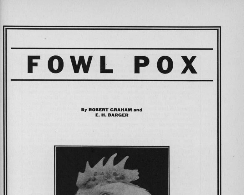 FOWL POX By ROBERT GRAHA