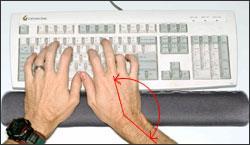 Keyboards Wrist bent