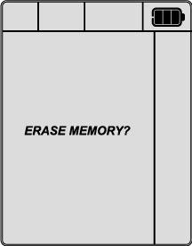 ERASE ALL HISTORY DATA You can choose to delete the information for all previous measurements from the device s memory.