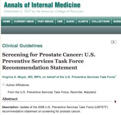 recommendation discourage the use of this service Increasing age the most important risk factor for prostate cancer Most effective way to reduce incidence of prostate cancer is Reduce PSA testing