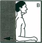 2. Shoulder extensors Stand with your back to the wall.