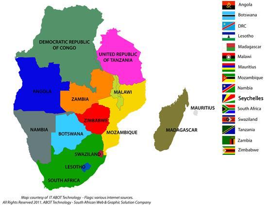 Background Botswana, land locked S.