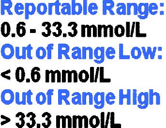 3 mmol/l @ PHSA there are